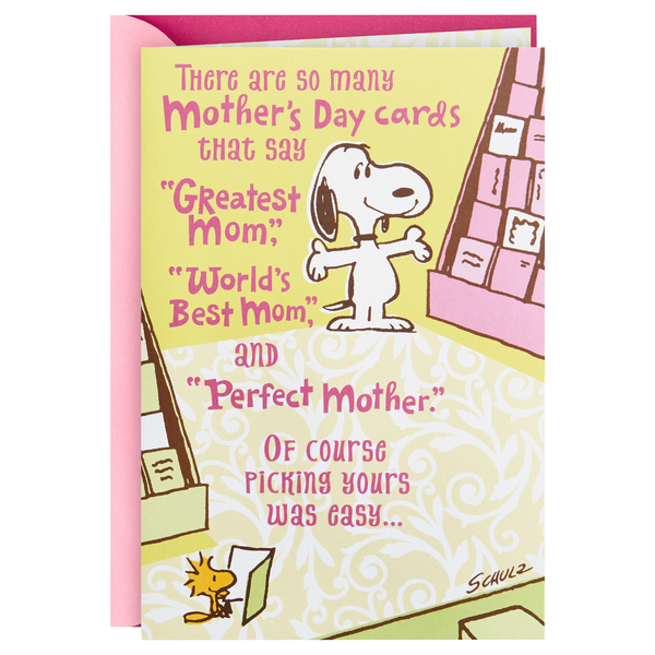 Hallmark Funny Mother's Day Card for Mom Snoopy & Woodstock