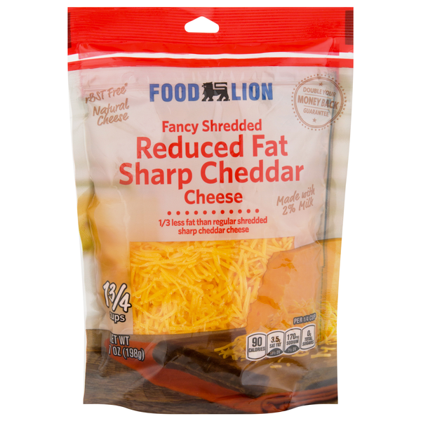 Food Lion Natural Reduced Fat Fancy Shredded Sharp Cheddar Cheese