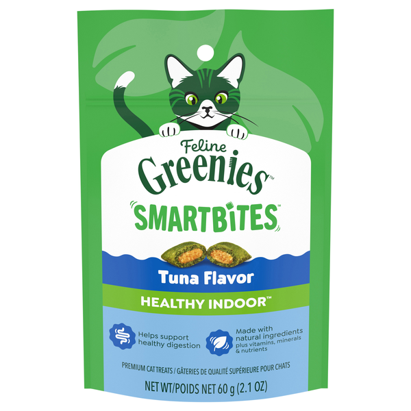 Feline GREENIES SMARTBITES Healthy Indoor Tuna Flavor Cat Treats