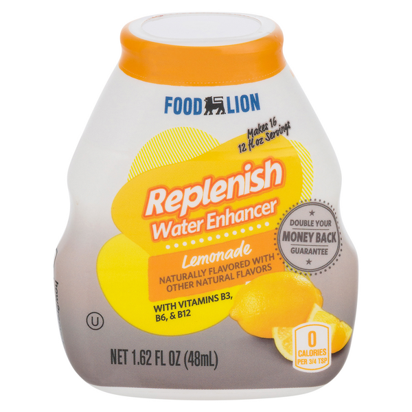 Food Lion Replenish Liquid Water Enhancer Lemonade