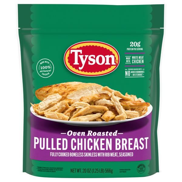 Tyson Oven Roasted Pulled Chicken Breast Fully Cooked Frozen
