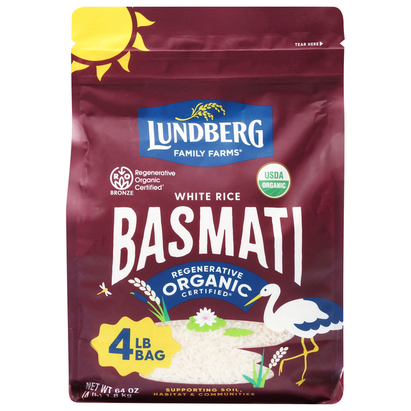 Lundberg Organic Gluten Free California White Basmati Rice