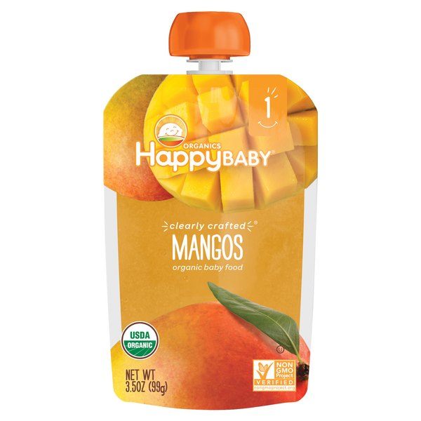 Happy Baby Organics Stage 1 Baby Food Mangos