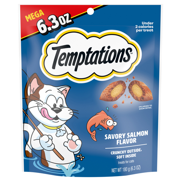 Temptations Savory Salmon Flavor Crunchy & Soft Cat Treats