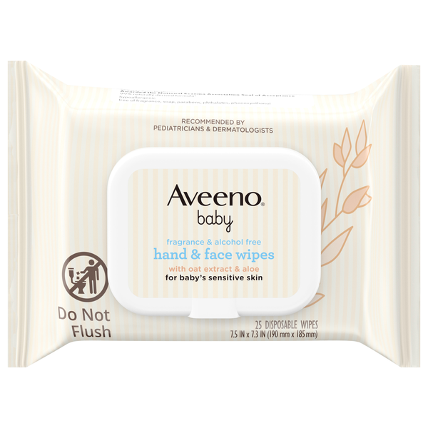 Aveeno Fragrance Free Baby Hand & Face Wipes
