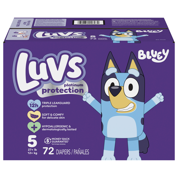 Luvs Platinum Protection Size 5 Baby Diapers 27+ lb
