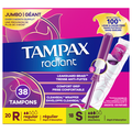 Tampax Radiant Unscented Regular & Super Tampons