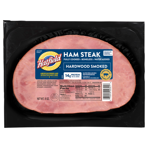 Hatfield Fully Cooked Boneless Hardwood Smoked Ham Steak