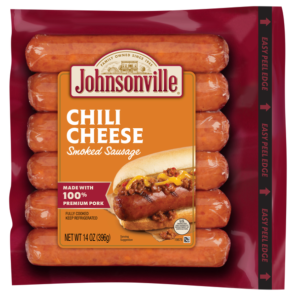 Johnsonville Chili Cheese Smoked Sausage - 6 ct