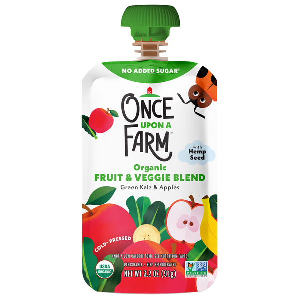 Once Upon a Farm Organic Baby Food Green Kale & Apples Pouch