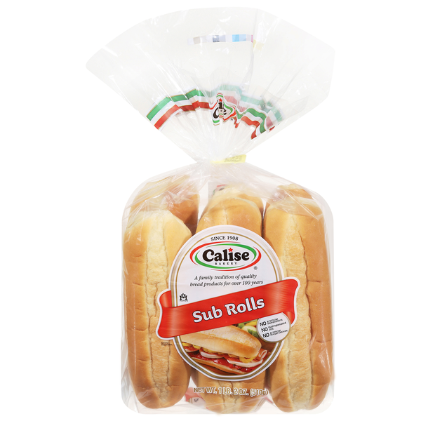 Calise Bakery Sub Rolls - 6 ct