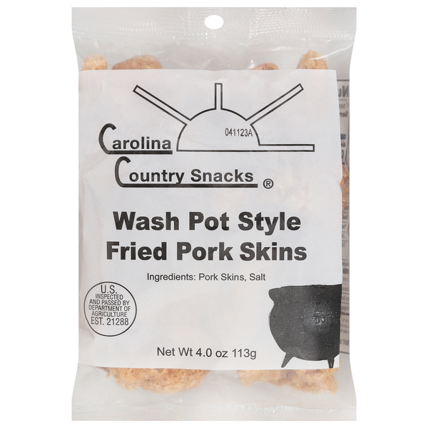 Carolina Country Snacks Fried Pork Skins Wash Pot Style