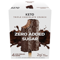 Keto Zero Sugar Added Triple Chocolate Crunch Ice Cream Bars - 4 ct