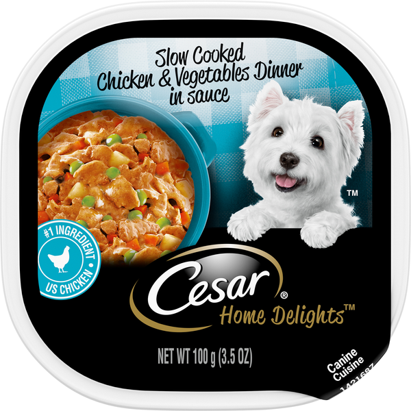 CESAR Home Delights Slow Cooked Chicken & Vegetables Adult Wet Dog Food