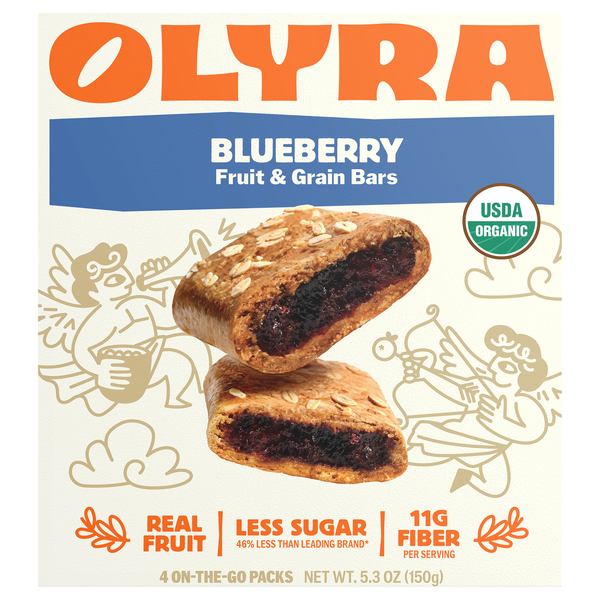 Olyra Organic On the Go Blueberry Fruit & Grain Bites - 4 ct