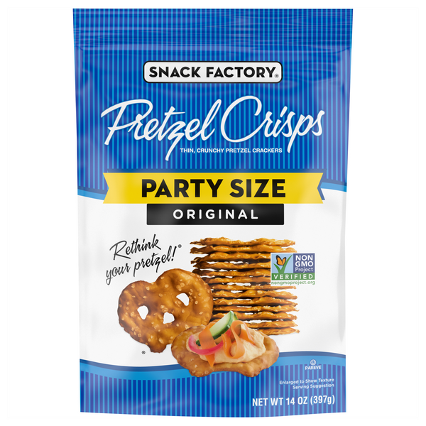 Snack Factory Original Pretzel Crisps Party Size