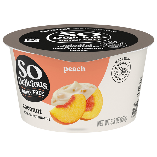 So Delicious Dairy Free Vegan Peach Coconutmilk Yogurt Alternative Cup