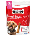 Milk-Bone Brushing Chews Chicken Flavor Mini Dental Dog Treat - 18 ct