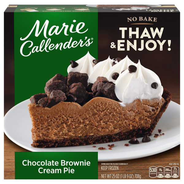 Marie Callender's Chocolate Brownie Cream Pie Frozen