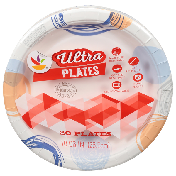 Giant Ultra Designer Paper Plates 10.06 Inch