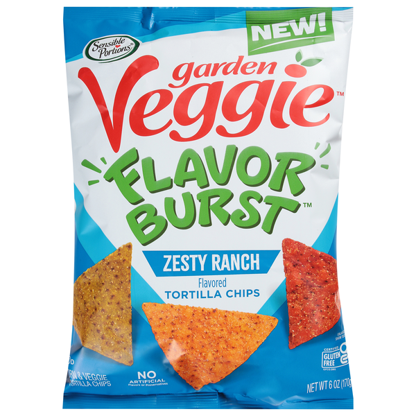 Sensible Portions Garden Veggie Flavor Burst Zesty Ranch Tortilla Chips