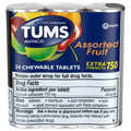 TUMS Assorted Fruit Extra Strength Antacid Chewable Tablets