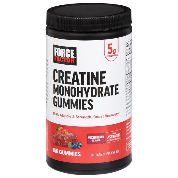 Force Factor Mixed Berry Flavor Creatine Monohydrate Gummies