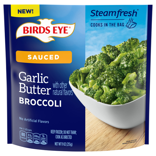 Birds Eye Steamfresh Sauced Garlic Butter Broccoli Frozen