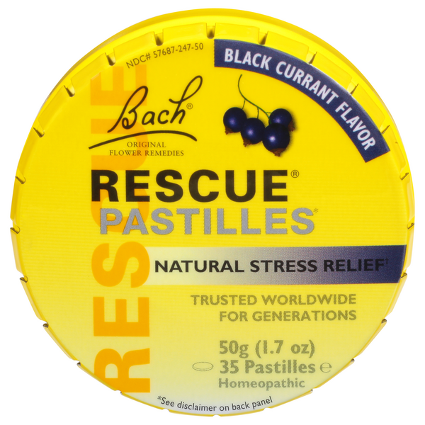 Bach Rescue Pastilles Black Currant Flavor