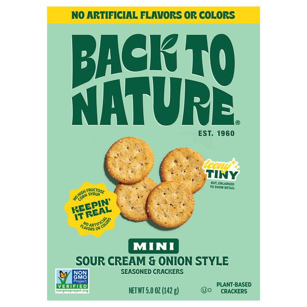 Back to Nature Mini Sour Cream & Onion Style Seasoned Crackers