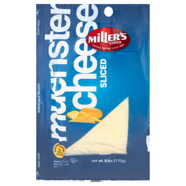 Miller's Kosher Natural Muenster Cheese Slices