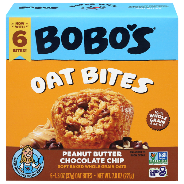 Bobo's Gluten Free Peanut Butter Chocolate Chips Oat Bites -  6 ct