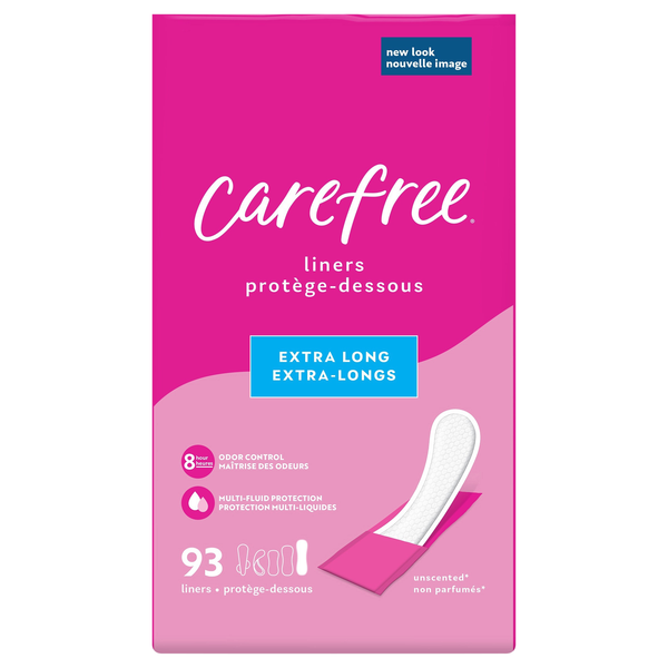 Carefree Unscented Extra Long Liners To Go