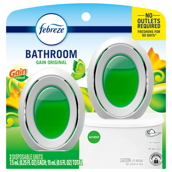 Febreze Small Spaces with Gain Original Air Freshener - 2 ct
