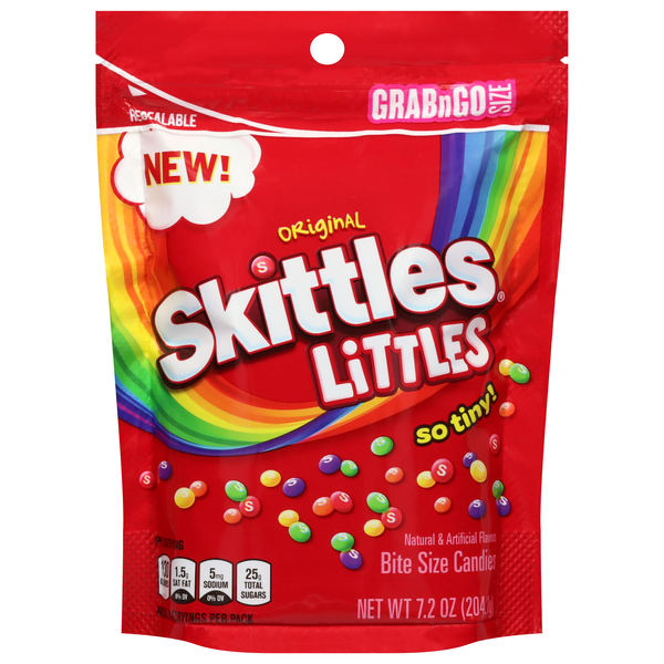 Skittles Original Bite Size Chewy Candy Grab & Go Size