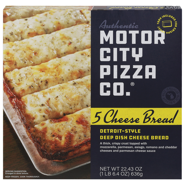 Motor City Pizza Co. Detroit Style Deep Dish 5 Cheese Bread Pizza Frozen