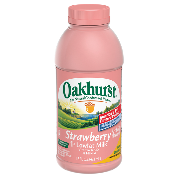 Oakhurst 1% Lowfat Strawberry Milk
