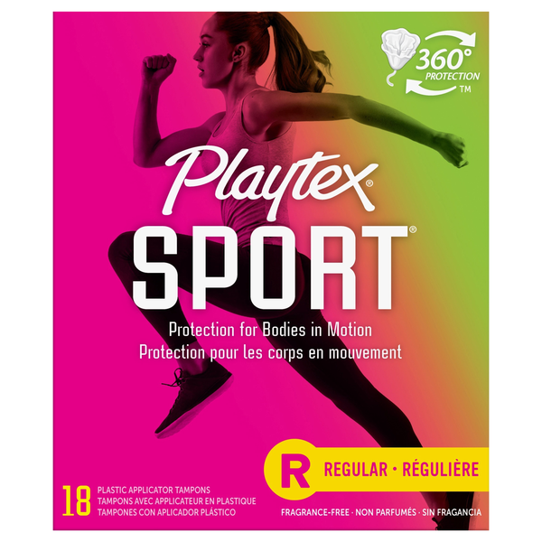 Playtex Sport Unscented Regular Tampons