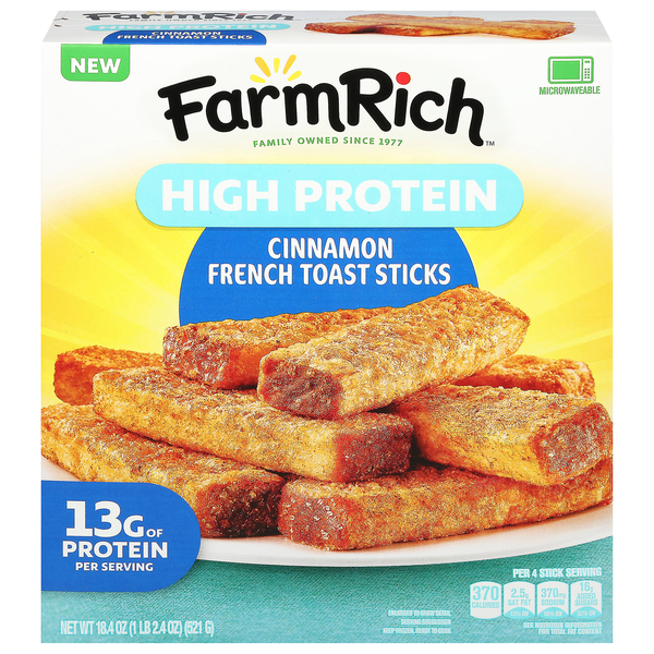 Farm Rich High Protein Cinnamon French Toast Sticks Frozen