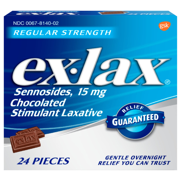 Ex-Lax Stimulant Laxative Regular Strength Chocolated