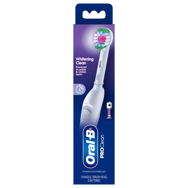 Oral-B ProClean Whitening Clean Battery Powered Toothbrush White