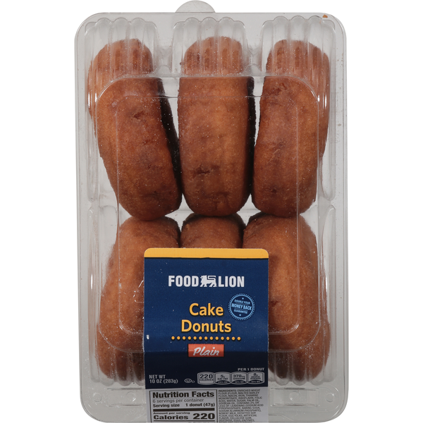 Food Lion Plain Cake Donuts - 6 ct