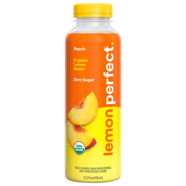 Lemon Perfect Organic Zero Sugar Peach Raspberry Lemon Water