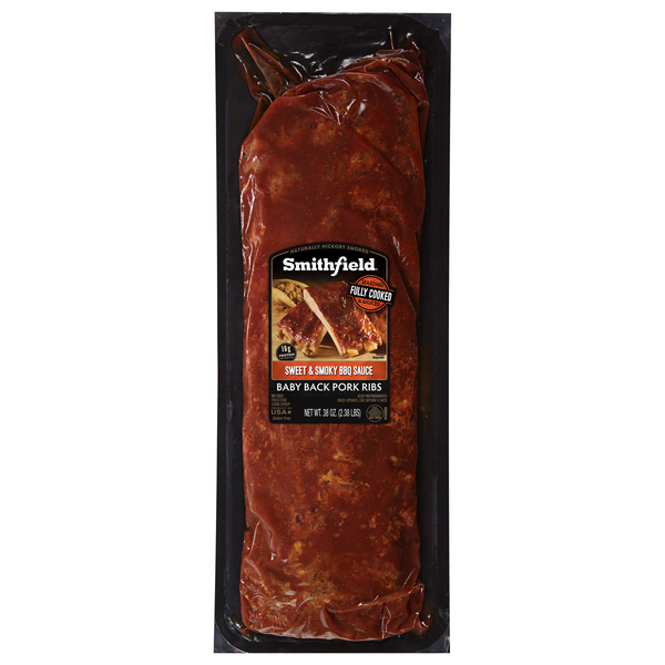 Smithfield Pork Baby Back Ribs in Sweet & Smoky BBQ Sauce