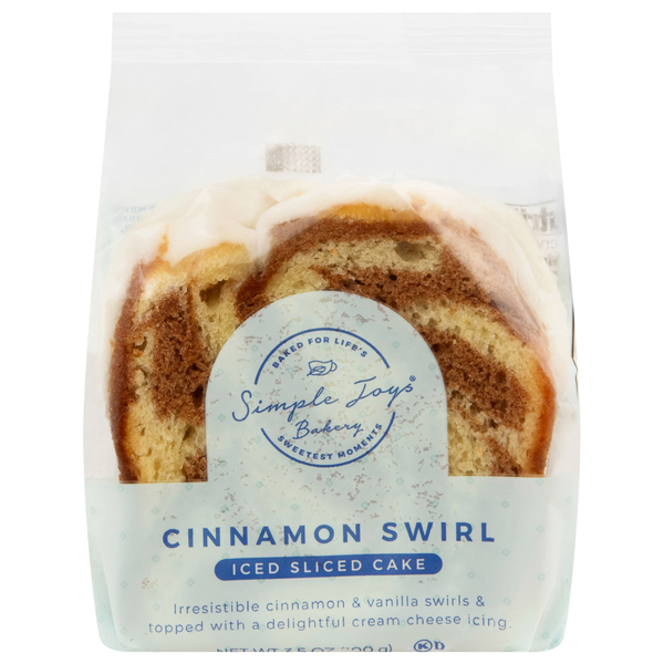 Simple Joys Bakery Iced Cinnamon Swirl Cake