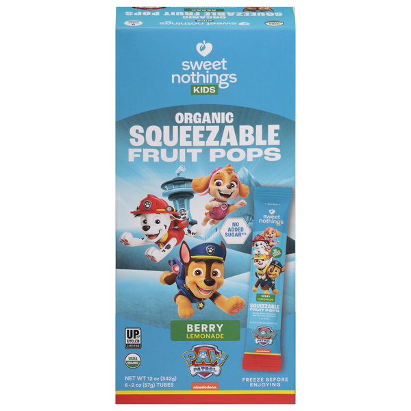 Sweet Nothings Kids Organic Berry Lemonade Squeezable Fruit Pops - 6 ct