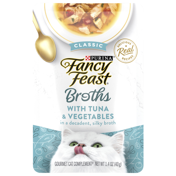 Fancy Feast Broths Cat Complement Classic with Tuna & Vegetables