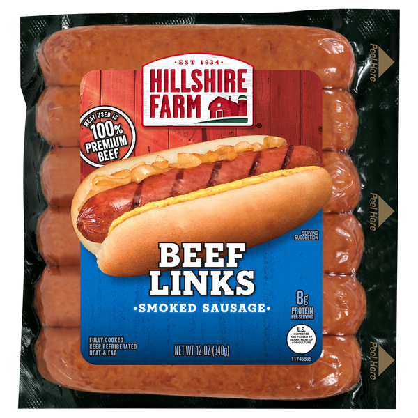Hillshire Farm Beef Smoked Sausage - 6 ct
