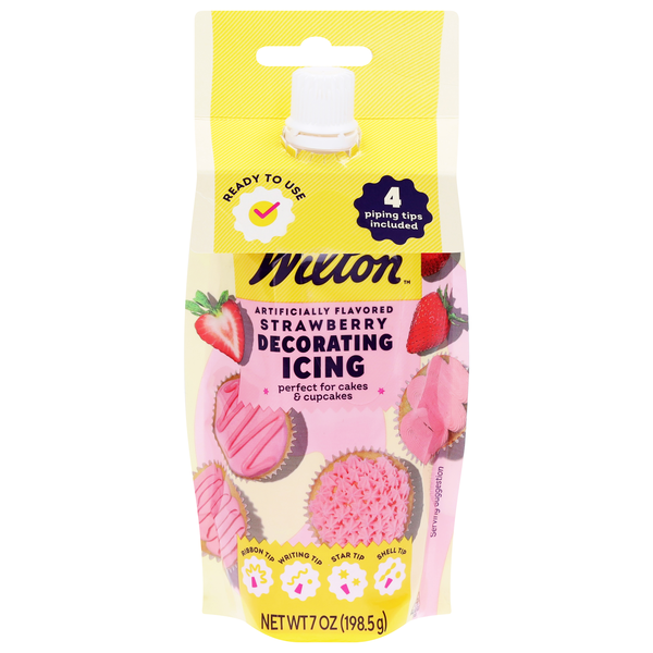 Wilton Strawberry Decorating Icing with Piping Tips