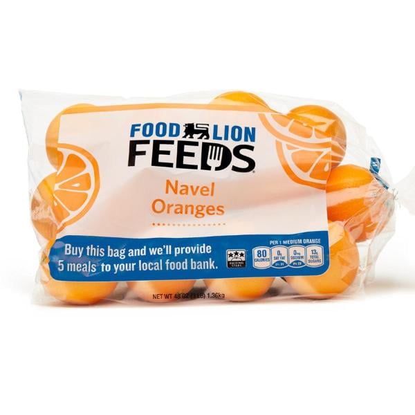 Food Lion Navel Oranges Bag